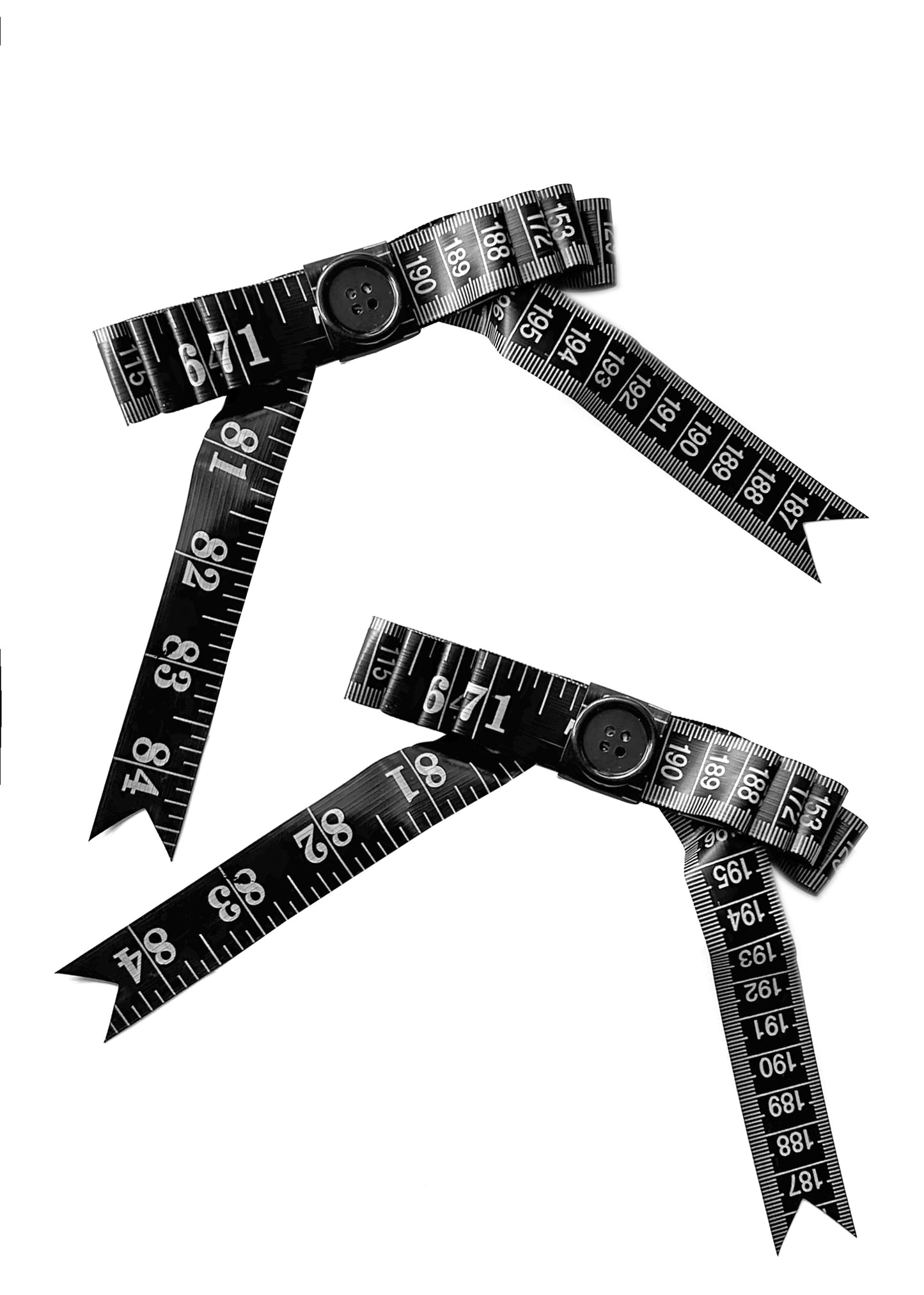 Dolly Measurement Tape Hair Clips