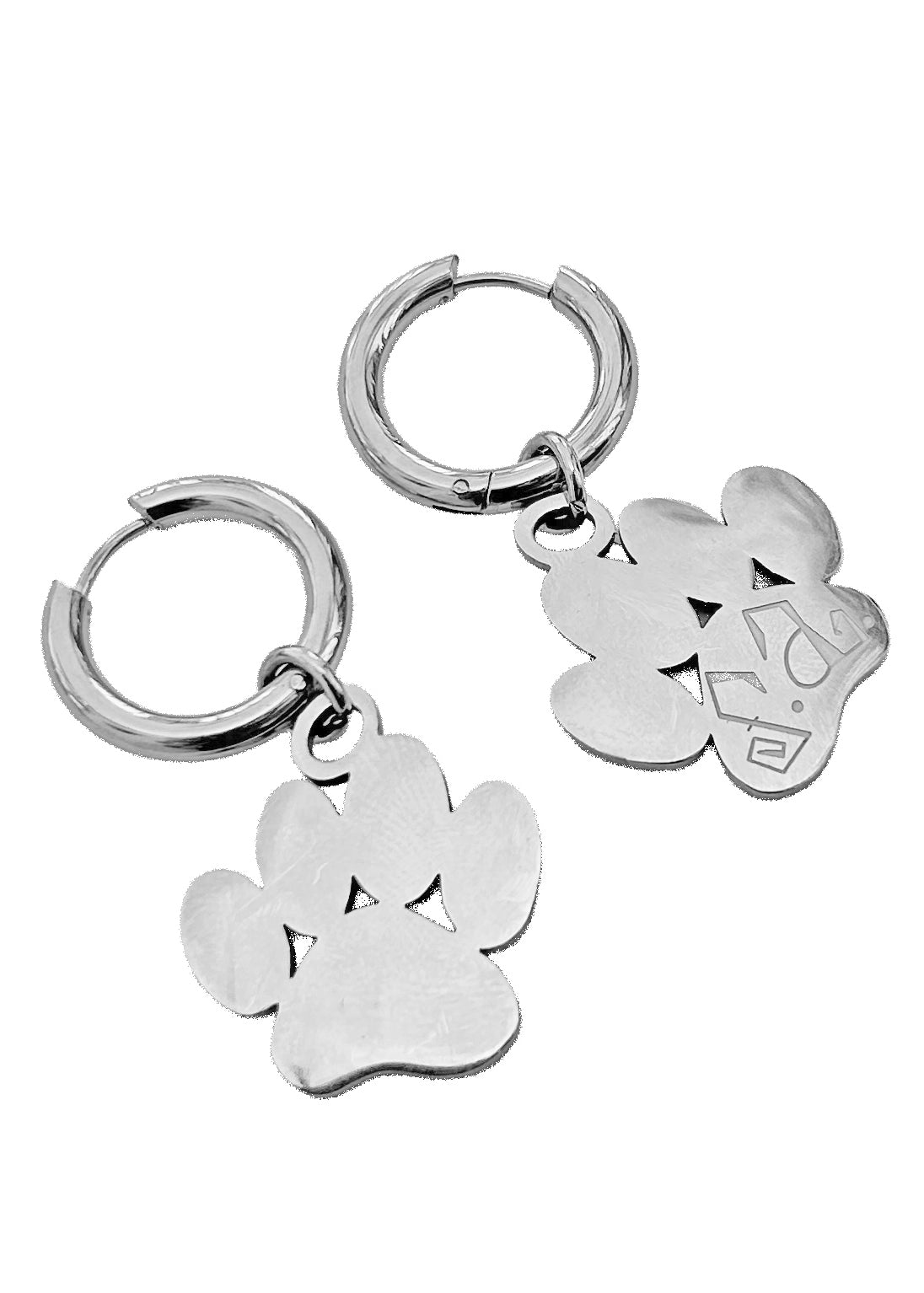 Puppy Paw Hoop Earrings